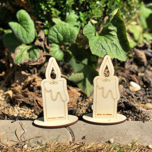 Lesena sveča - Horizontala