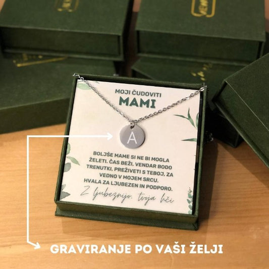 NOVO! Unikatna verižica s čudovitim napisom - Za MAMI