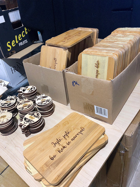 Lesena deska za rezanje - Napis po želji