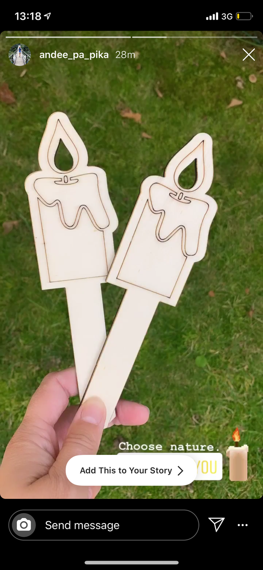 Sveča iz lesa - Vertikala